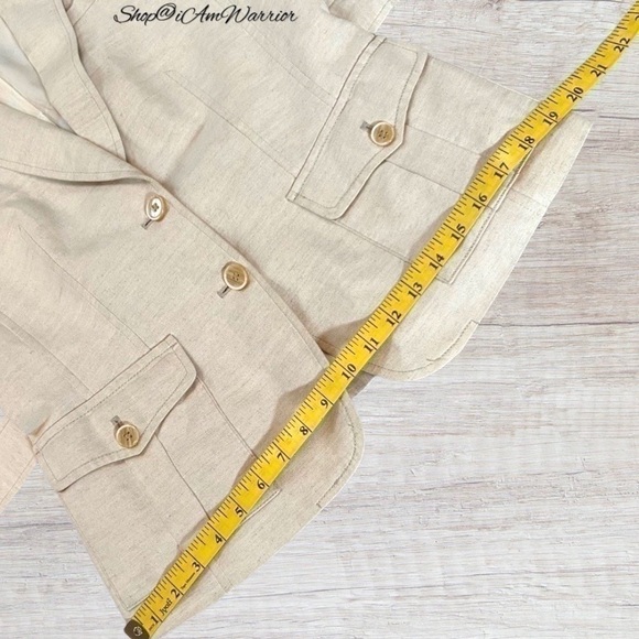 Banana Republic ecru belted belt safari jacket *shop@iamwarrior - Picture 6 of 9